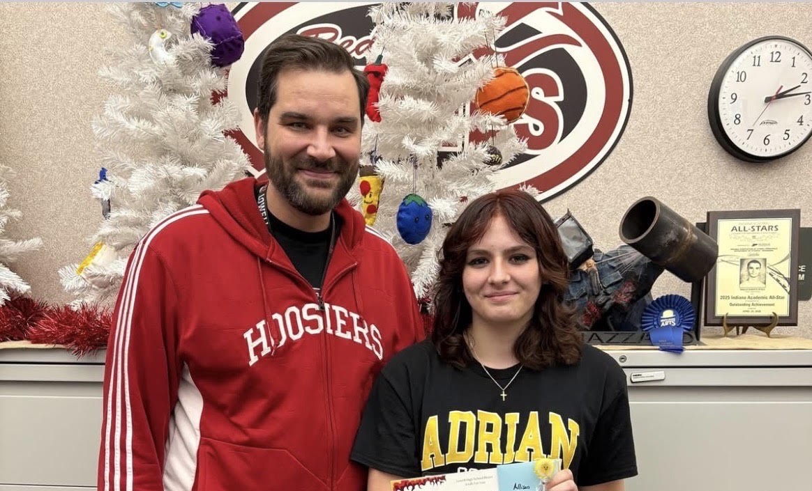 Allison’s hard work earned her the title of "December Student of the Month."