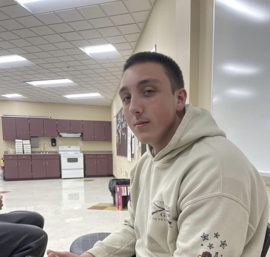 Student of the Month Dylan Sinde poses for the camera. 