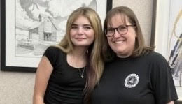 Jayden poses with Mrs. Swinford, who nominated her.